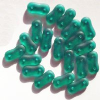 20 4x16mm Two Hole Spacer - Matte Emerald